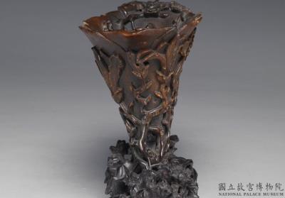 图片[2]-Carved rhinoceros horn cup with chi-dragon decoration, Ming dynasty (1368-1644)-China Archive